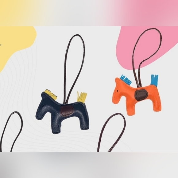 Rodeo Horse Bag Charm Black w/Yellow & Brown Accents - Picture 5 of 7